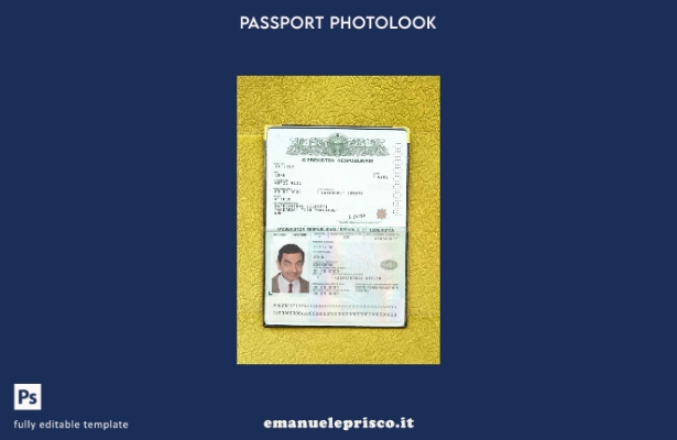 modello di look fotografico per pass di stile verificato dell'Uzbekistan